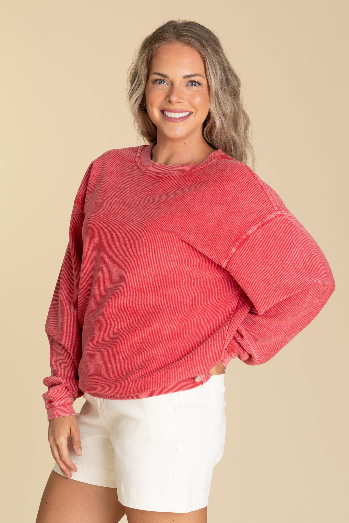 The Casual Comfort Corded Sweatshirt