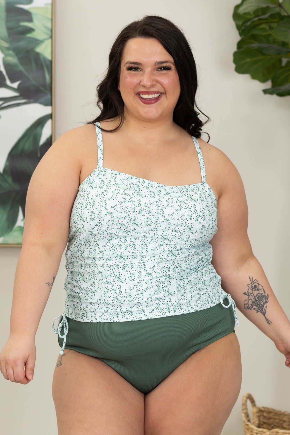 Feeling The Summer Breeze Ribbed Swim Bottoms