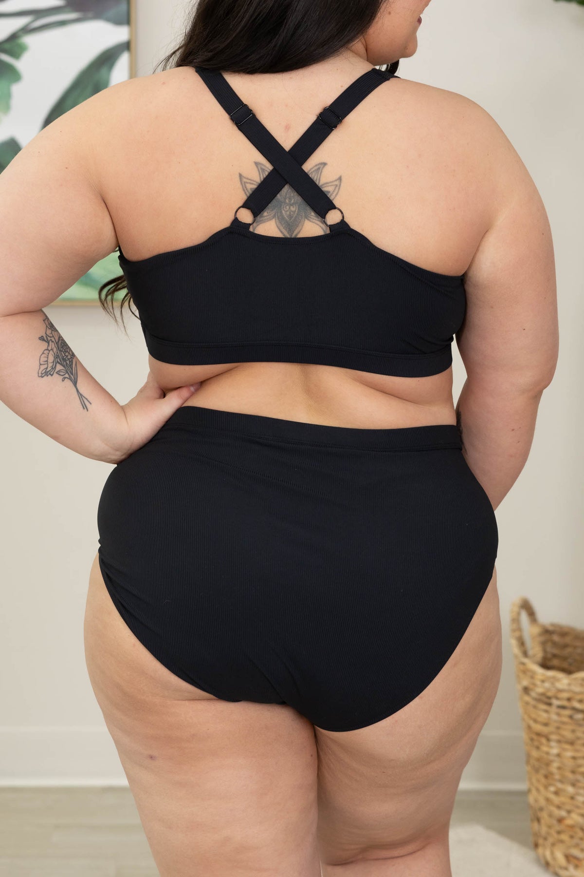 Feeling The Summer Breeze Ribbed Swim Bottoms