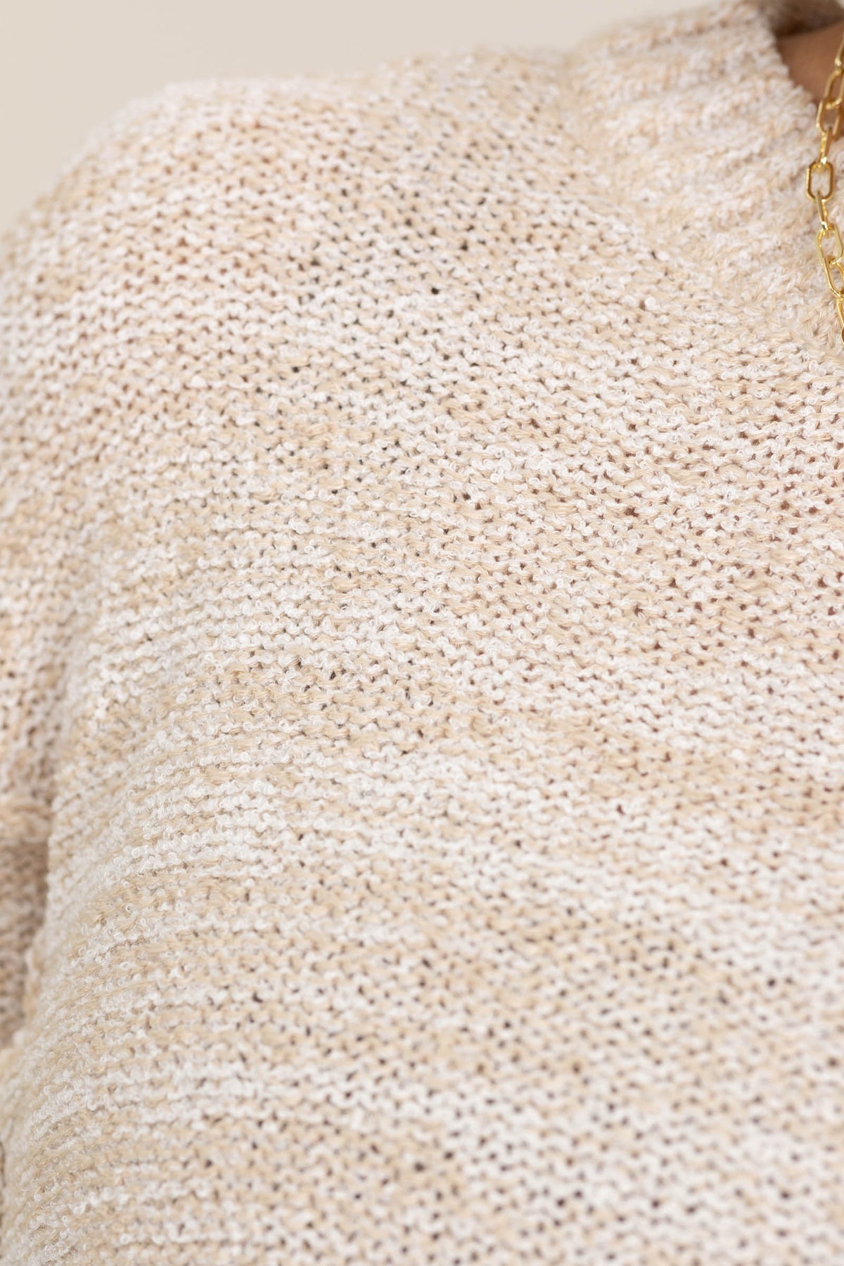 Exposed Seam Drop Shoulder Pullover Sweaters