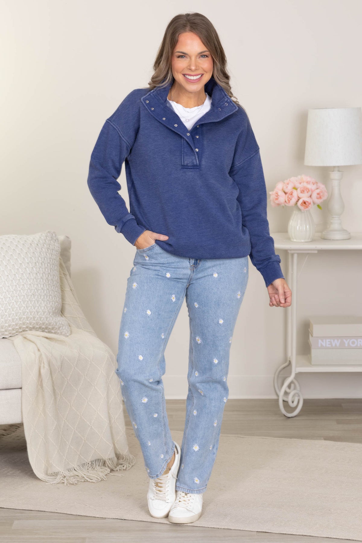 Snap It Up Pullover by Filly Flair