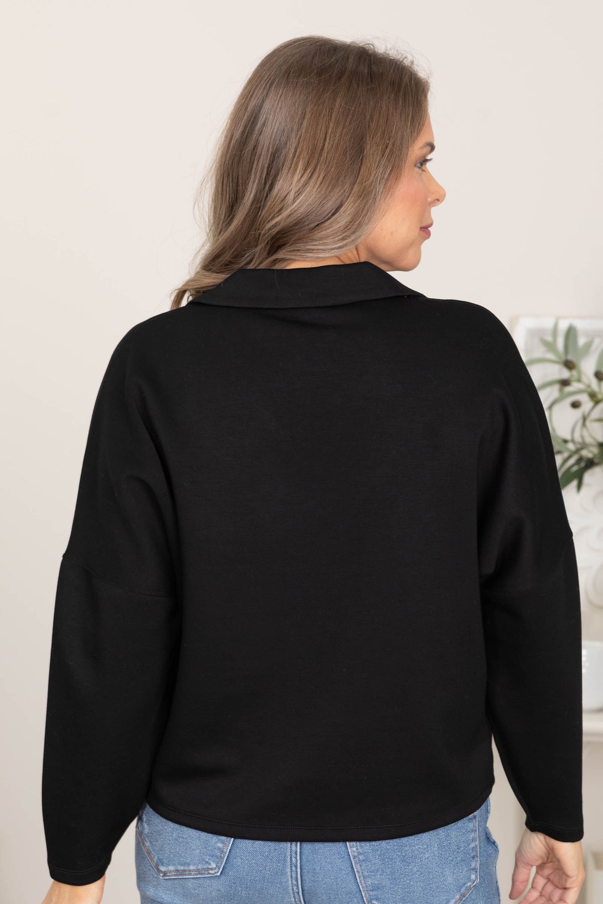 Timeless Elegance Collared V-Neck Top