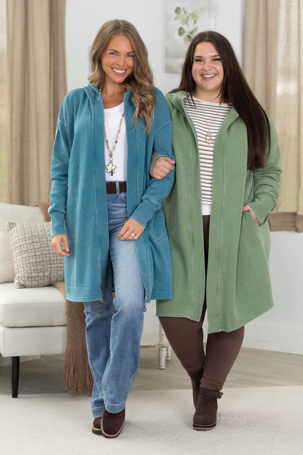 Cozy Campfire Longline Hooded Cardigan