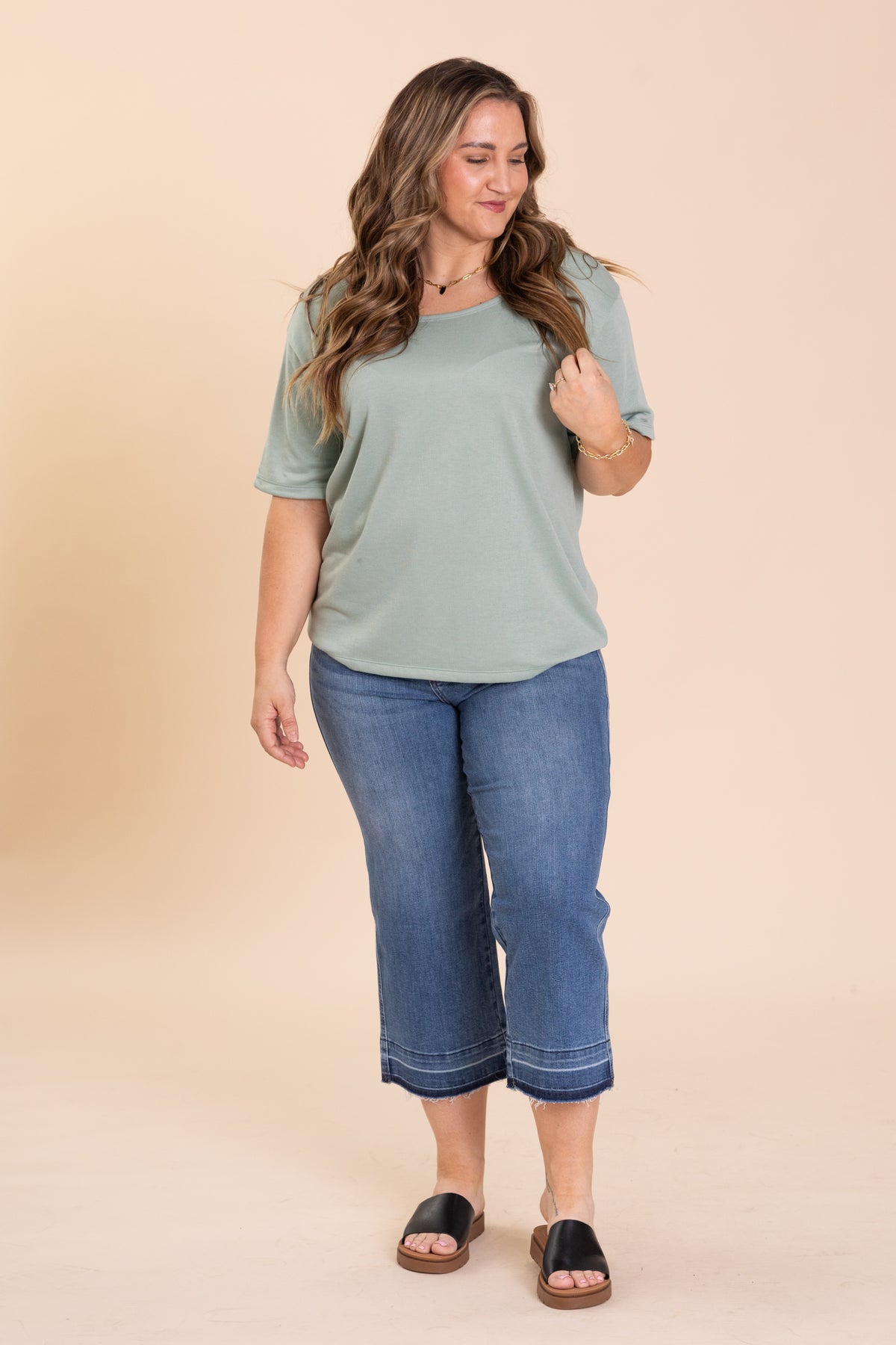 Effortlessly Everyday Short Sleeve Knit Tee
