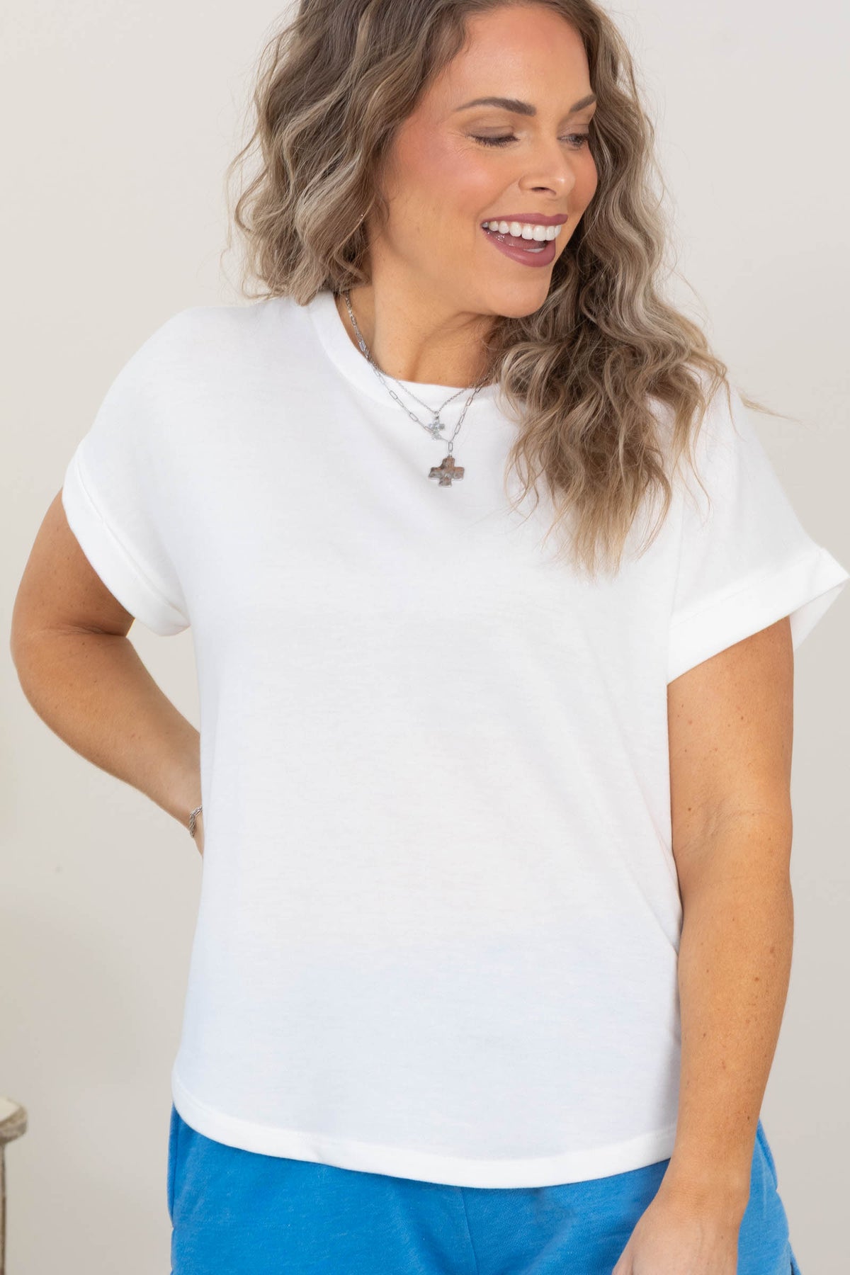 Solid Everyday Terry Knit Tops