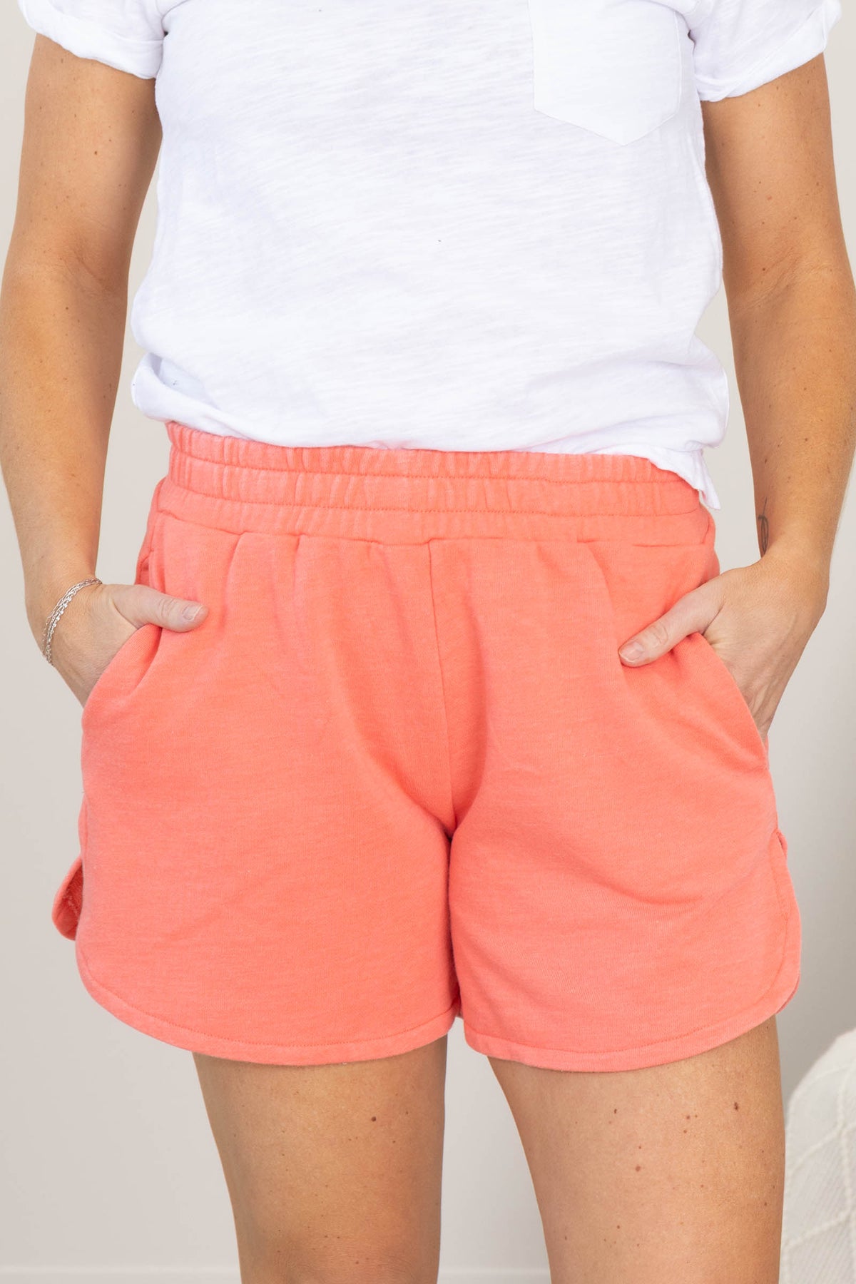 Off The Clock French Terry Pull On Shorts by Filly Flair