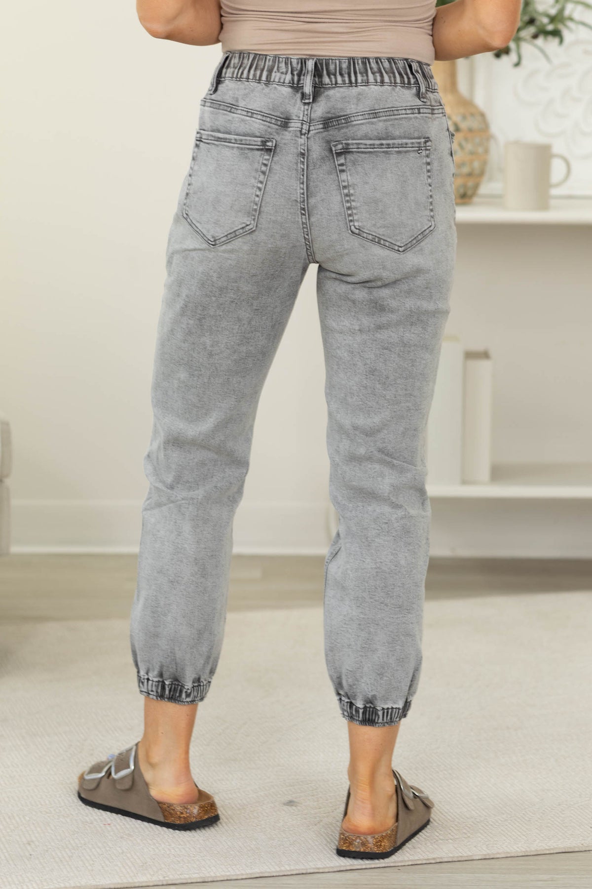 Mica Vintage Grey Washed Jogger Jeans