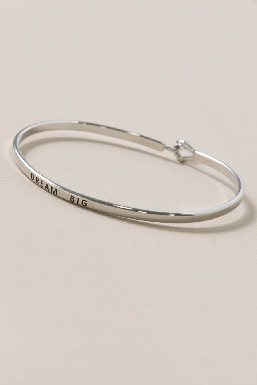 Silver Dream Big Engraved Bangle Bracelet