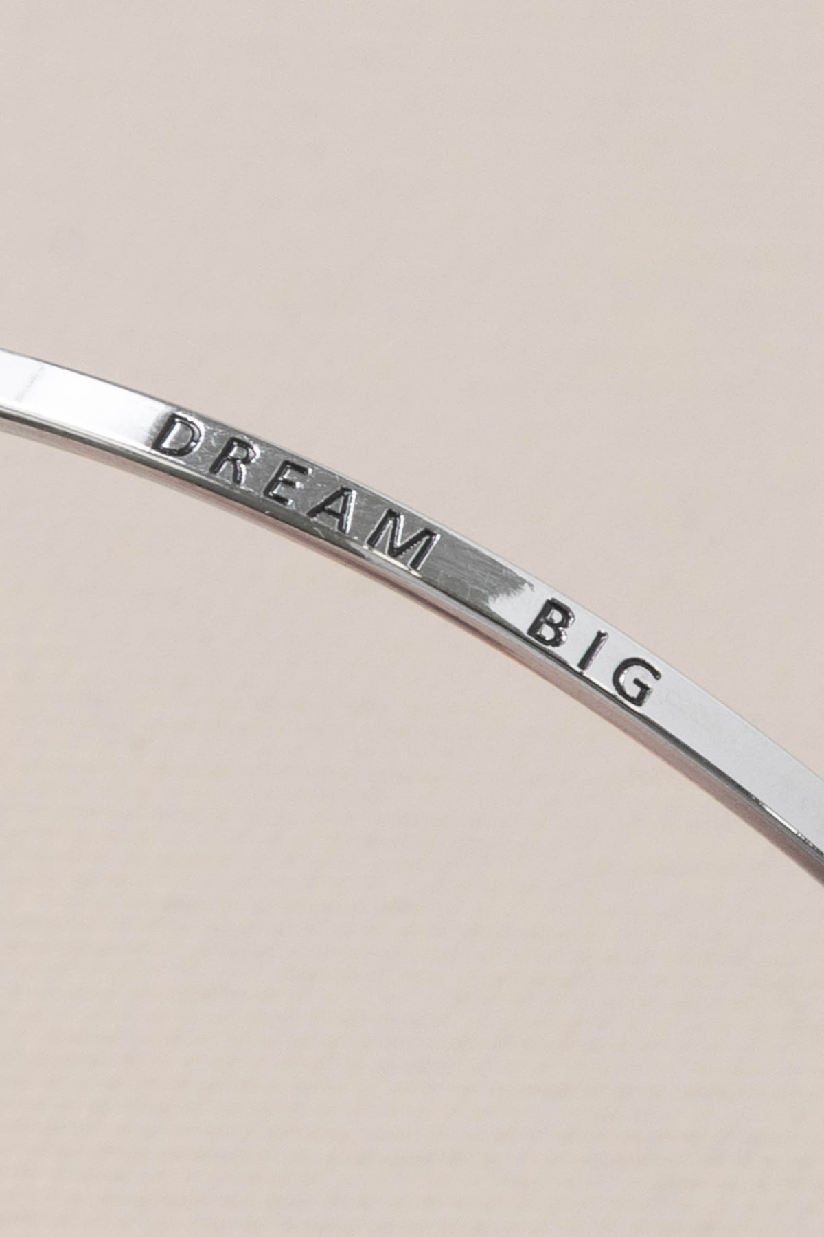 Silver Dream Big Engraved Bangle Bracelet