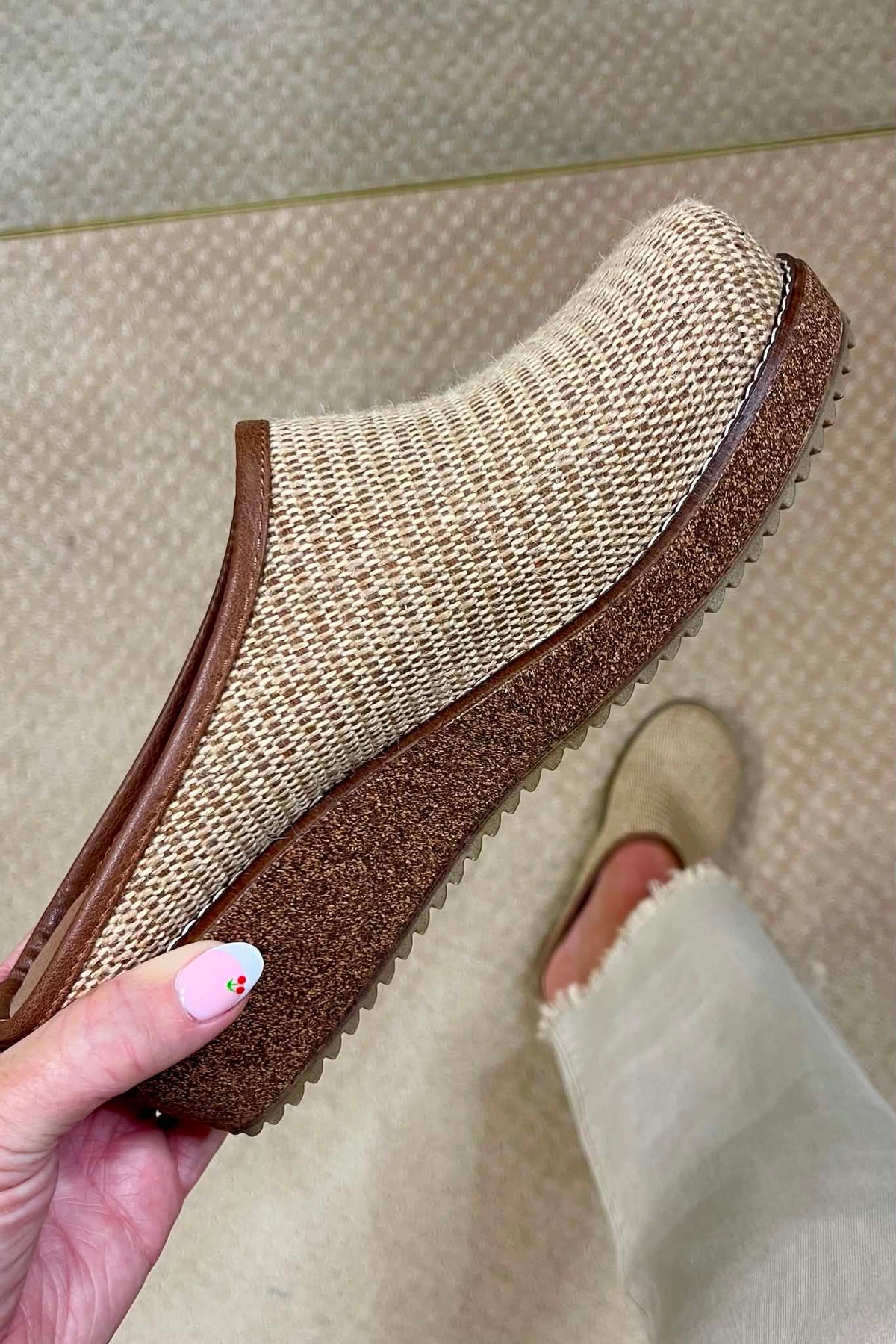 Corkys Tan Cork Wedge Mule