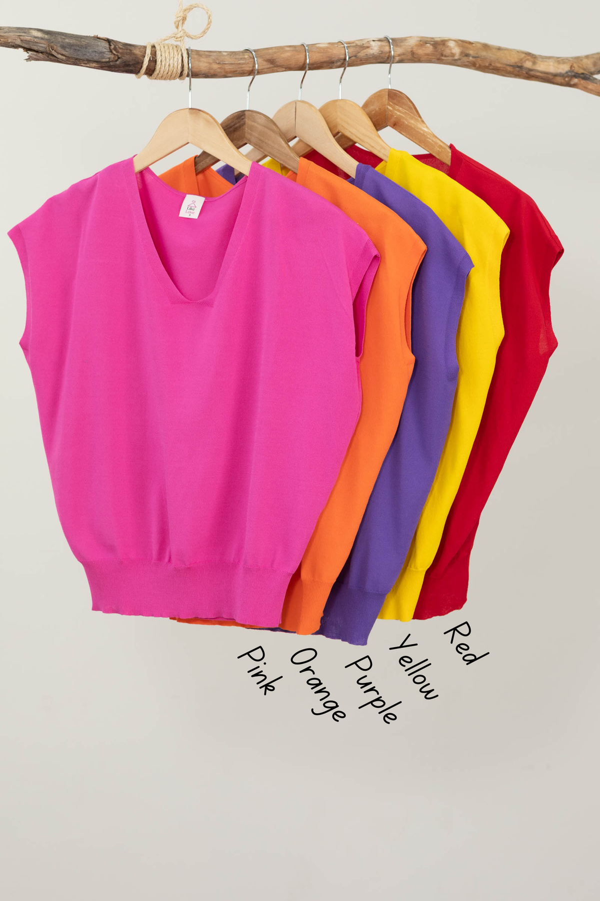 Relaxed Fit Short Sleeve V-Neck Knit Top