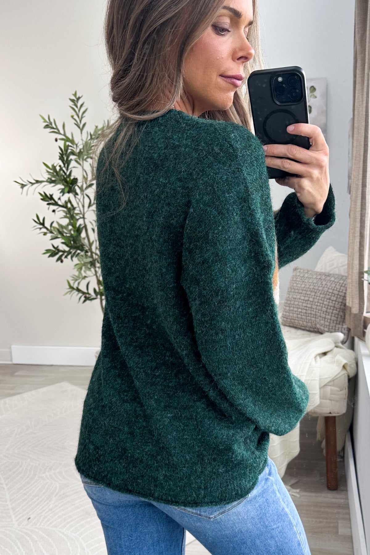 Emerald Green Cozy Mallard Duck Sweater
