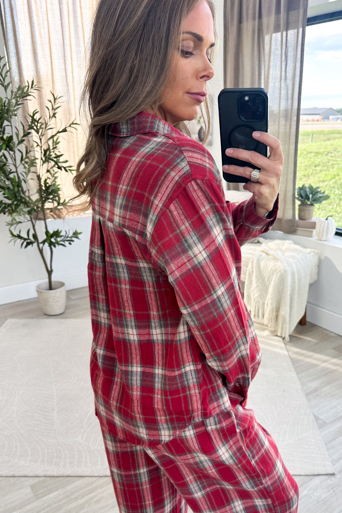 Plaid Long Sleeve Top