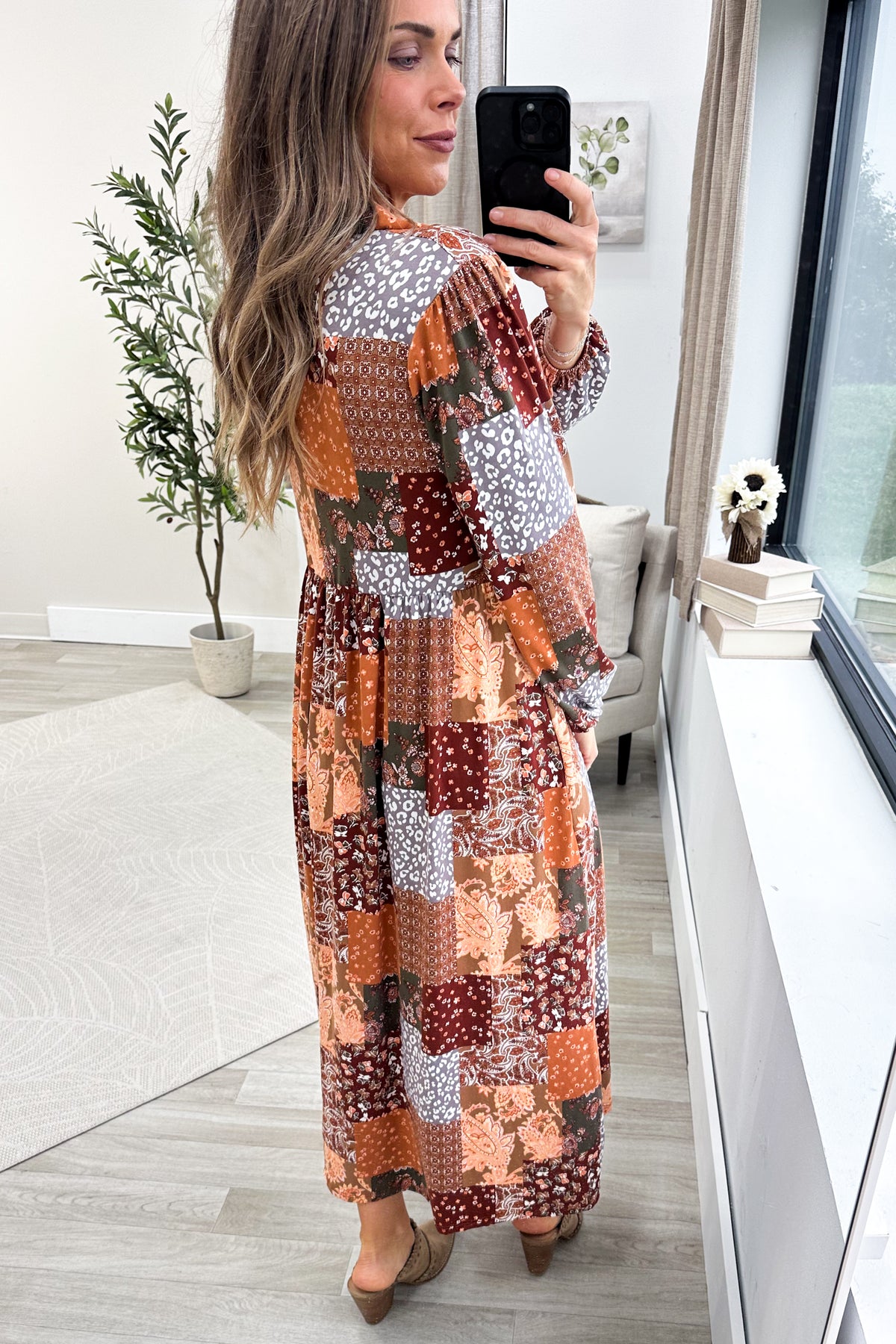 Sienna Floral Paisley Patchwork Babydoll Dress