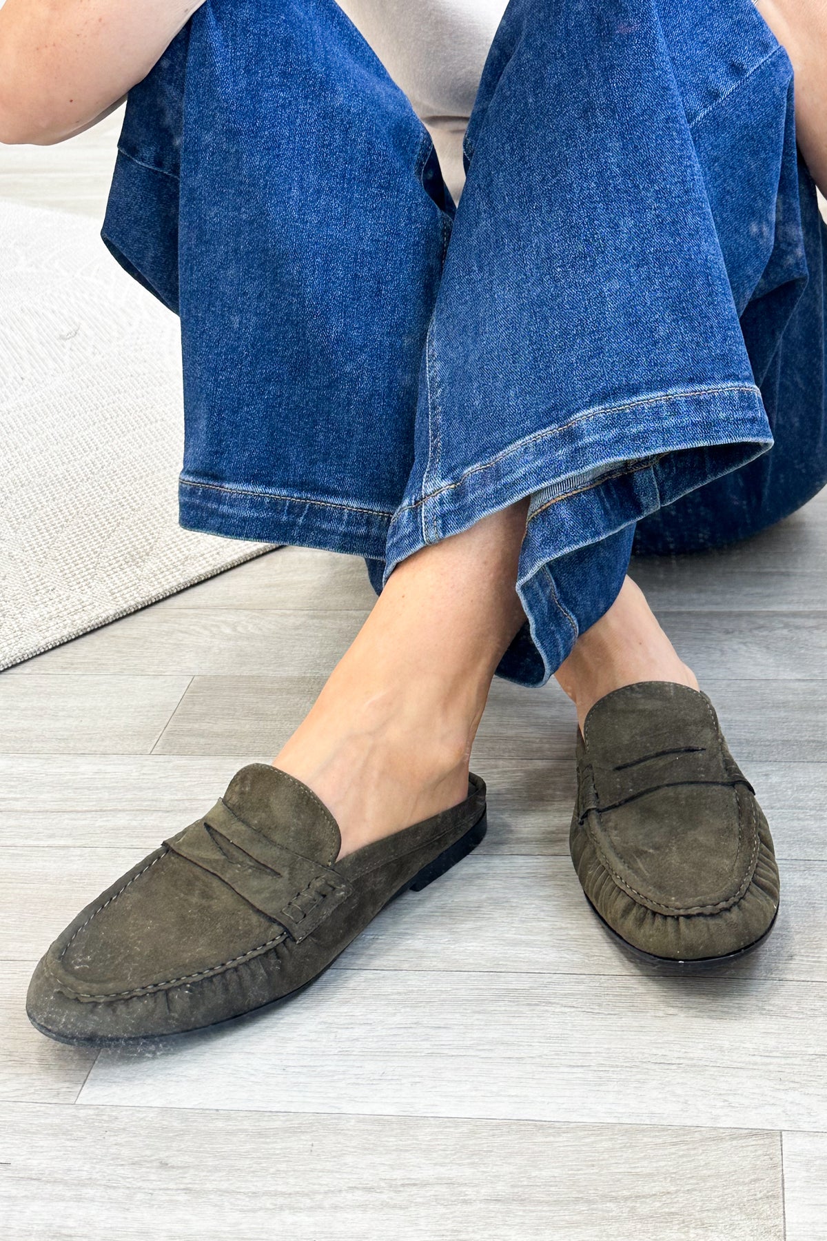 Classic Suede Flat Slip On Loafer