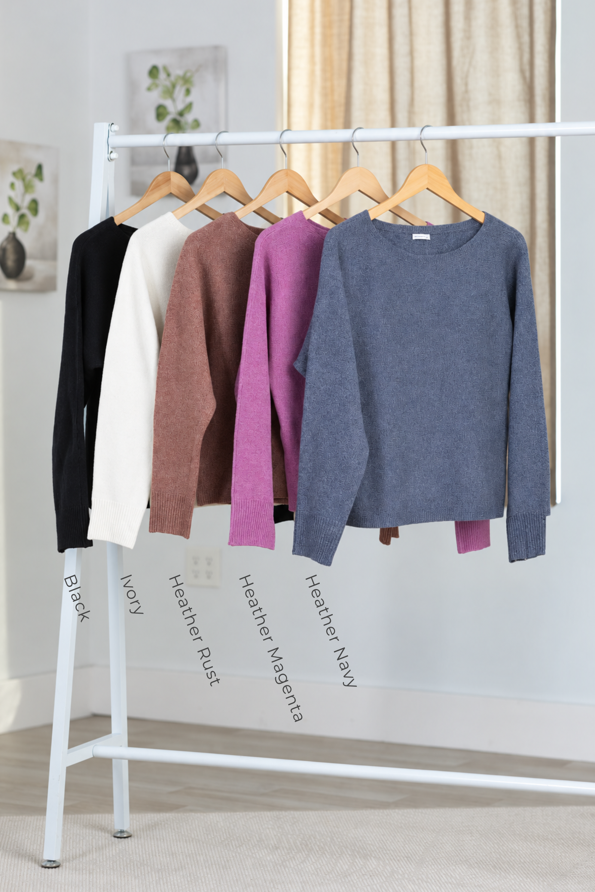 Staccato Boatneck Dolman Long Sleeve Sweater Top