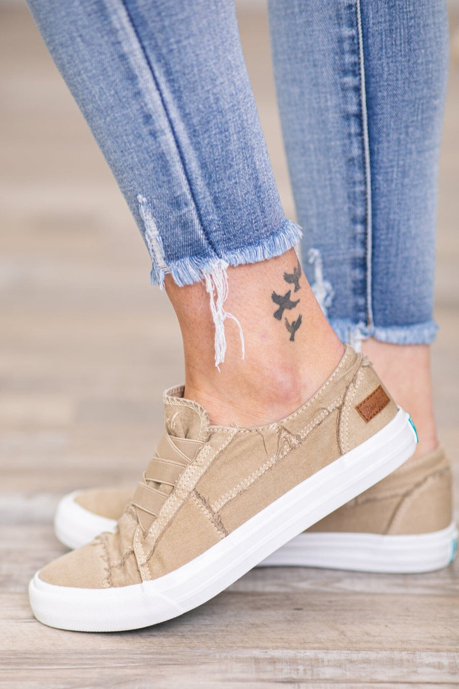 Mocha and White Slip On Sneakers - Filly Flair