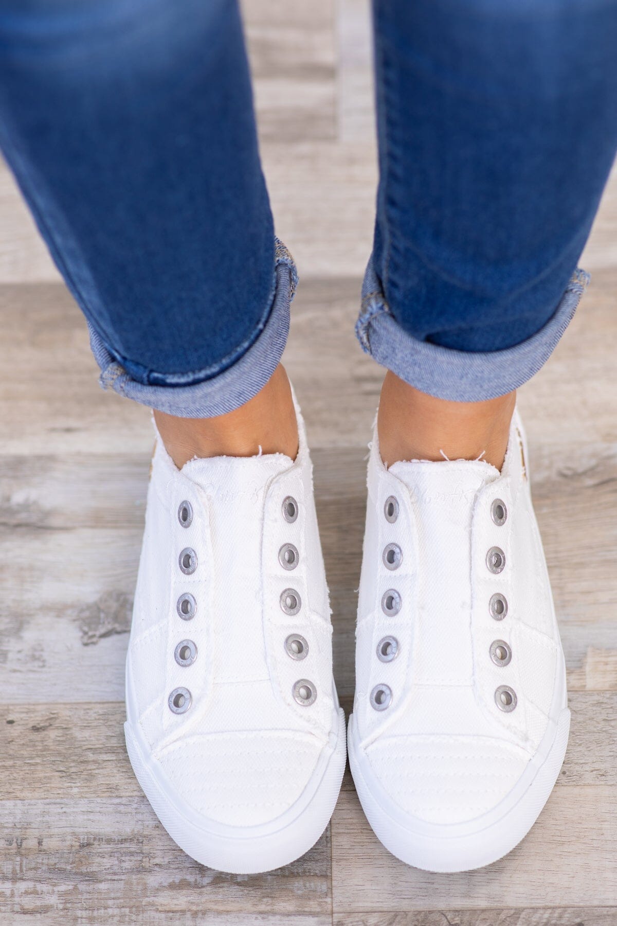 White Slip On Sneakers - Filly Flair