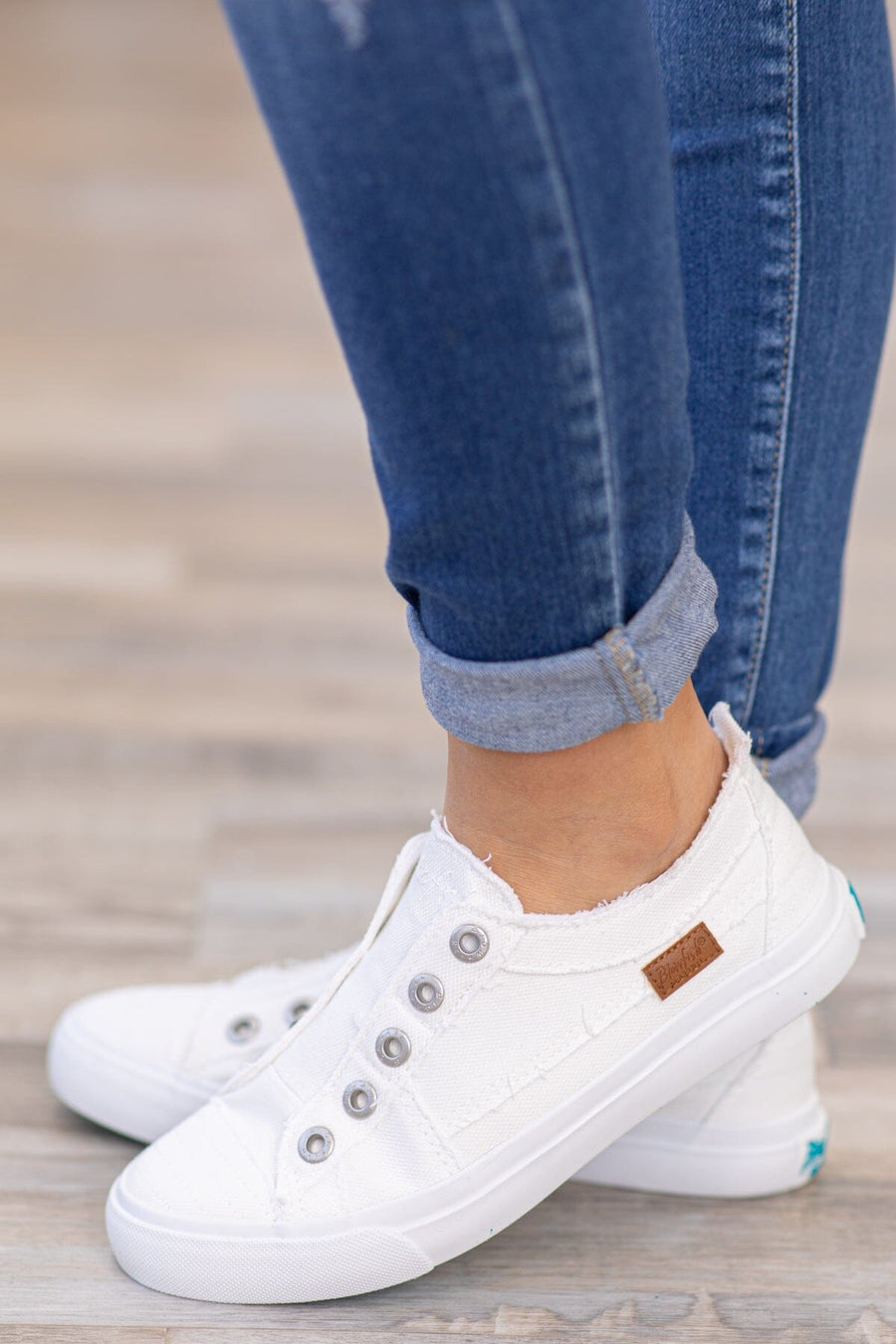 White Slip On Sneakers - Filly Flair